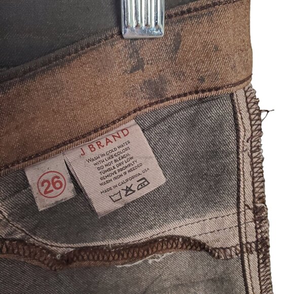 J Brand Womens Size 26 Jeans Pants Leggings Skinny Stretch Coated 901596 Mocha - Picture 10 of 12